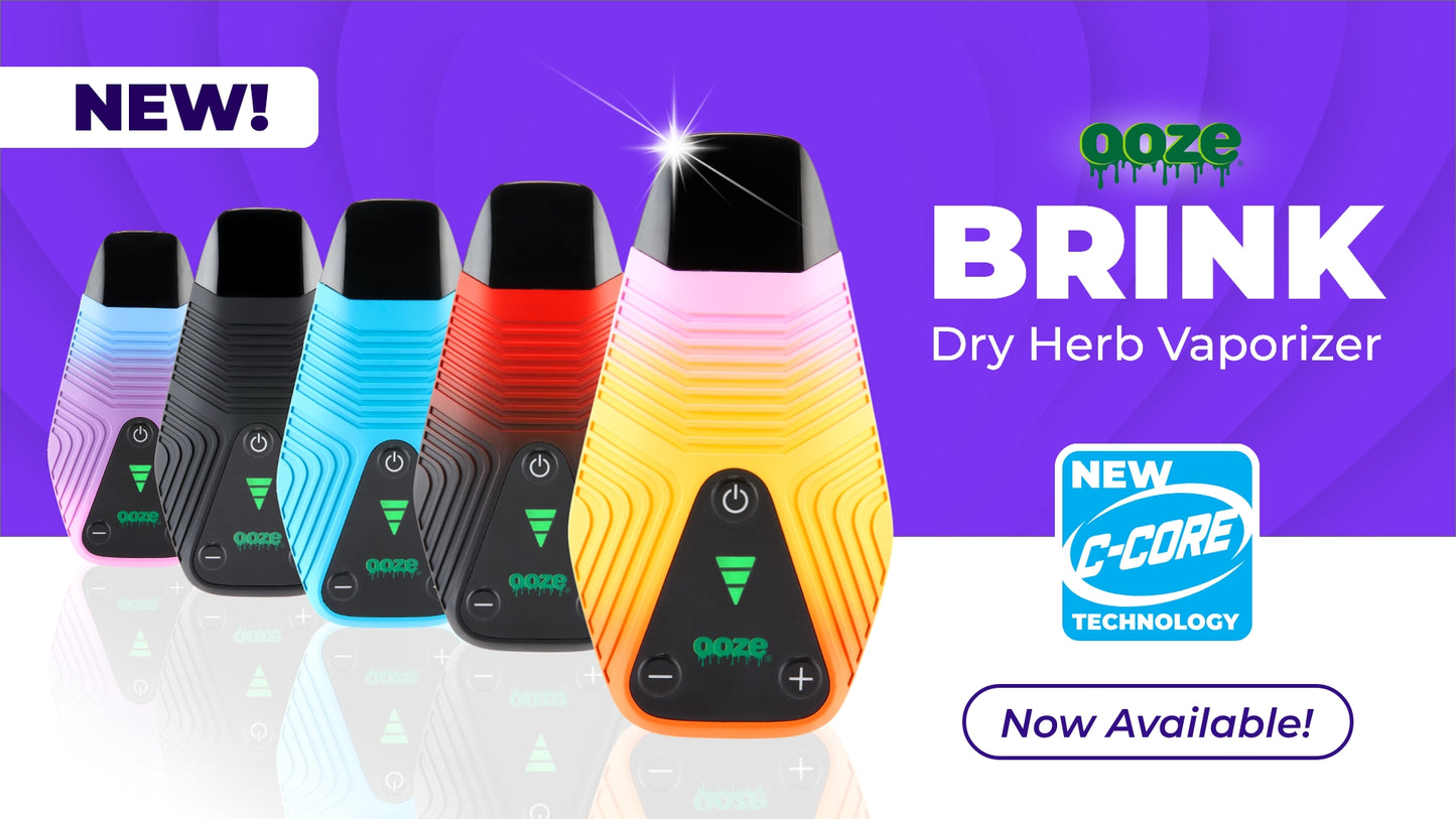 Ooze Brink Dry Herb Vaporizer - 1800 mAh C-Core (Tobacco Free-Use Product)