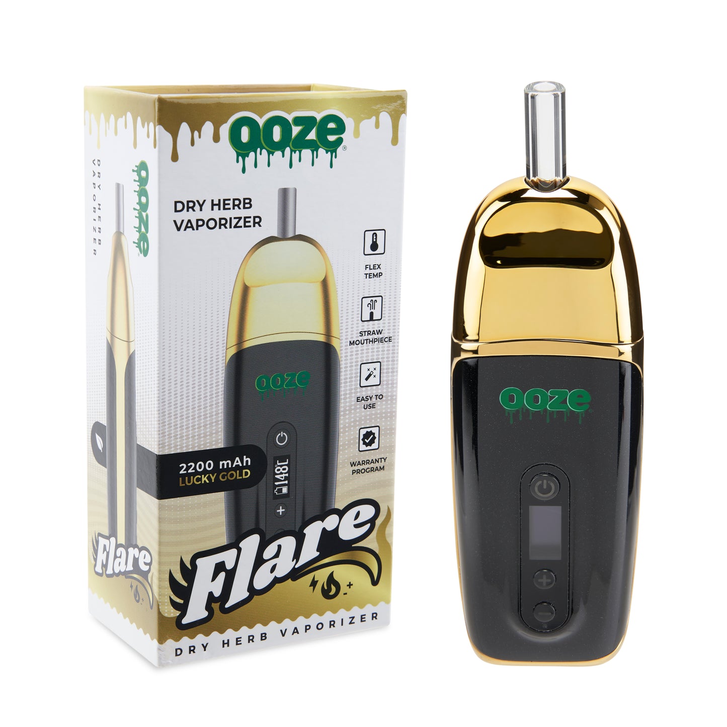 Ooze Flare Dry Herb Vaporizer - (4 Available Colors) (Tobacco Free-Use Product)