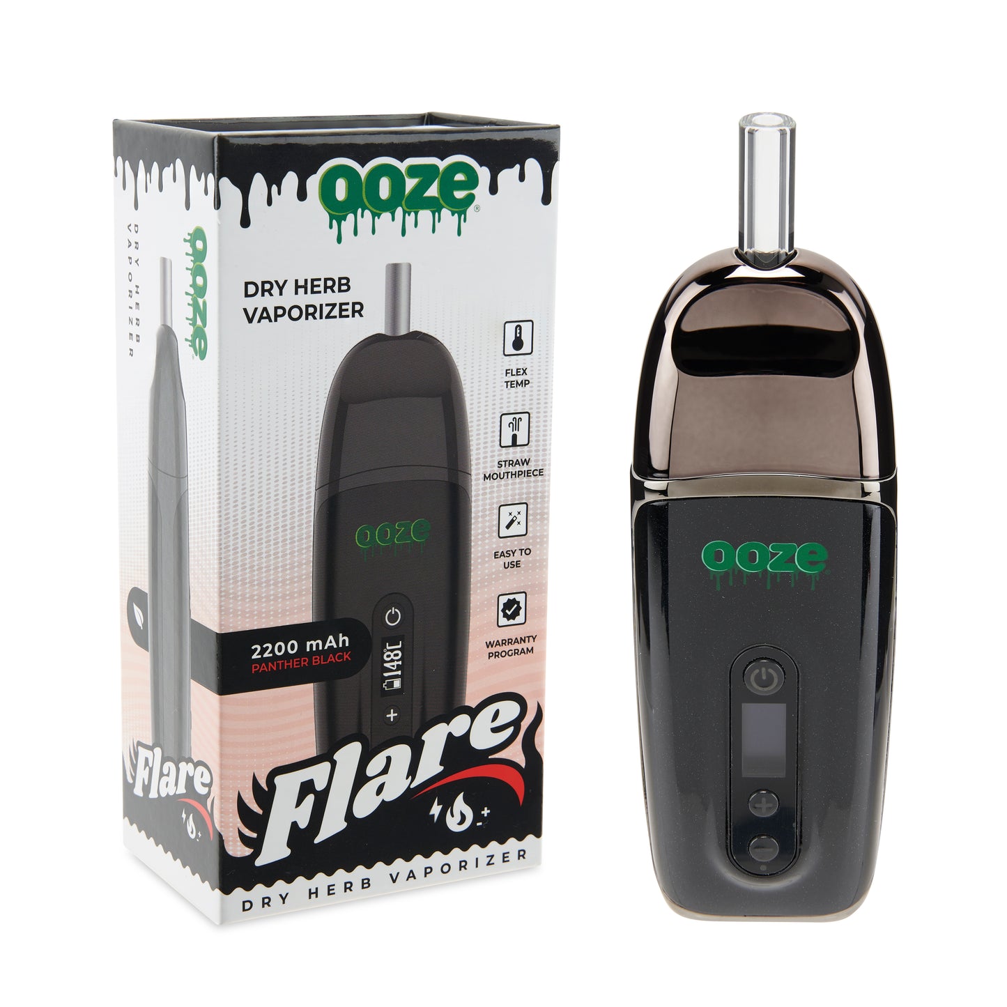 Ooze Flare Dry Herb Vaporizer - (4 Available Colors) (Tobacco Free-Use Product)