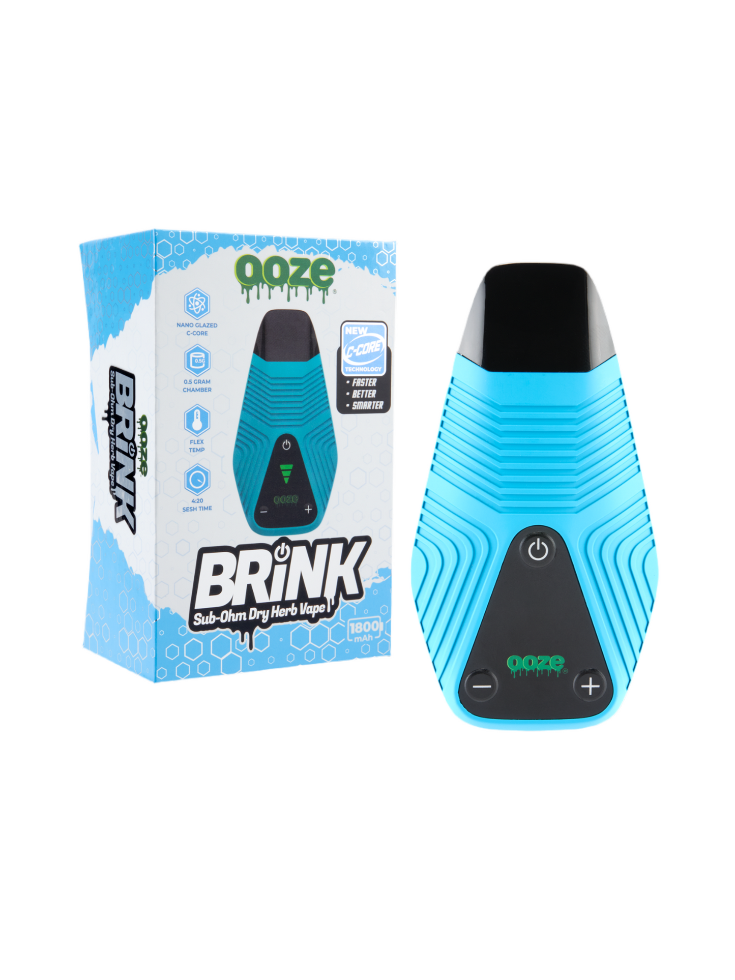 Ooze Brink Dry Herb Vaporizer - 1800 mAh C-Core (Tobacco Free-Use Product)