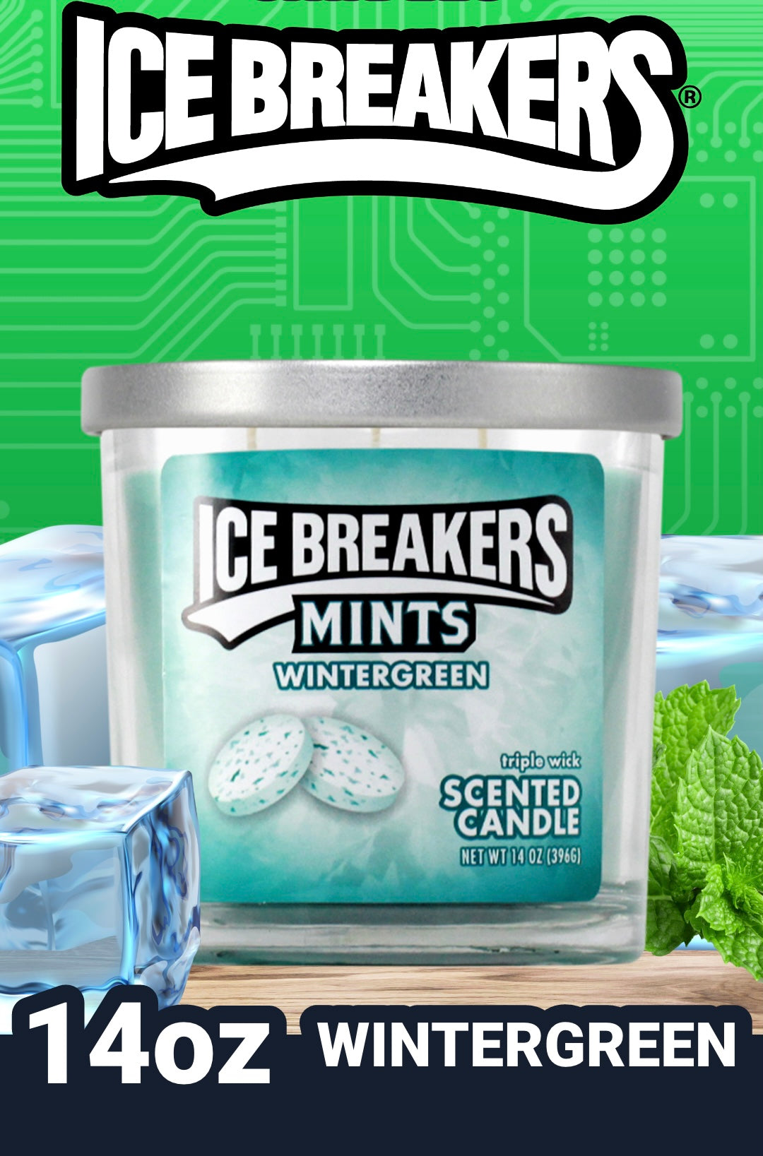 Icebreakers Mint Wintergreen Candles – 14oz