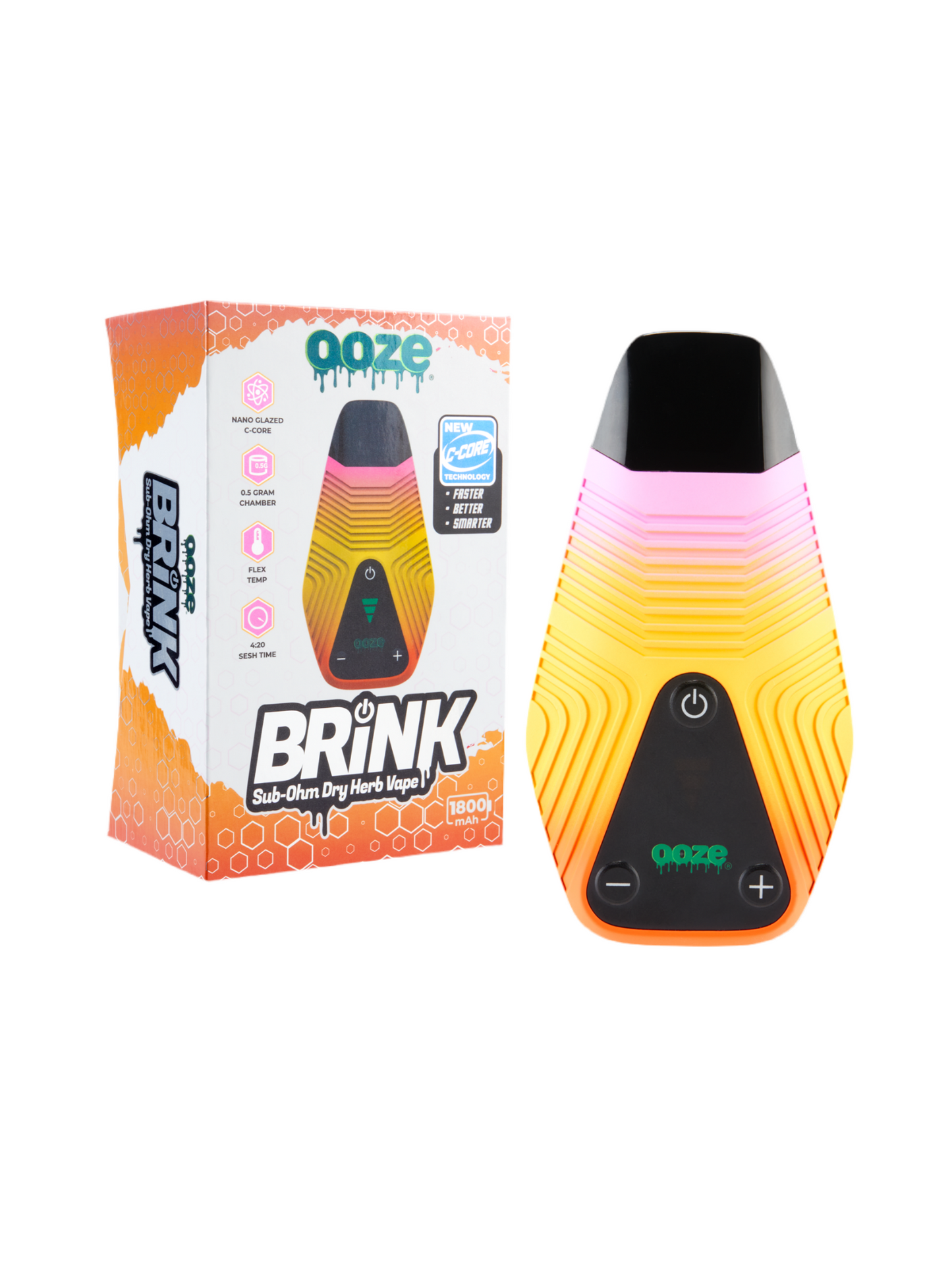 Ooze Brink Dry Herb Vaporizer - 1800 mAh C-Core (Tobacco Free-Use Product)