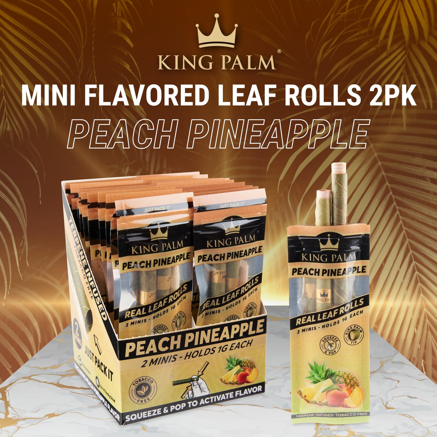 King Palm Mini Flavored 2pk Leaf Tubes - 20ct | 14 Flavors (Tobacco Free)