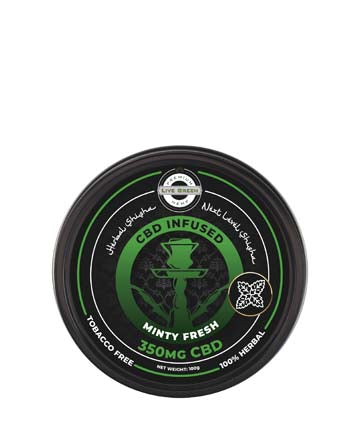 CBD Infused Herbal Shisha Minty Fresh 350mg (Tobacco Free)