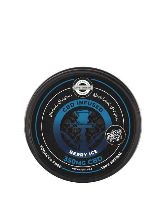 CBD Infused Herbal Shisha Berry Ice 350mg (Tobacco Free)